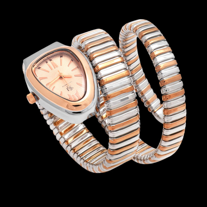 Snake Regal Rose Gold Steel Analog