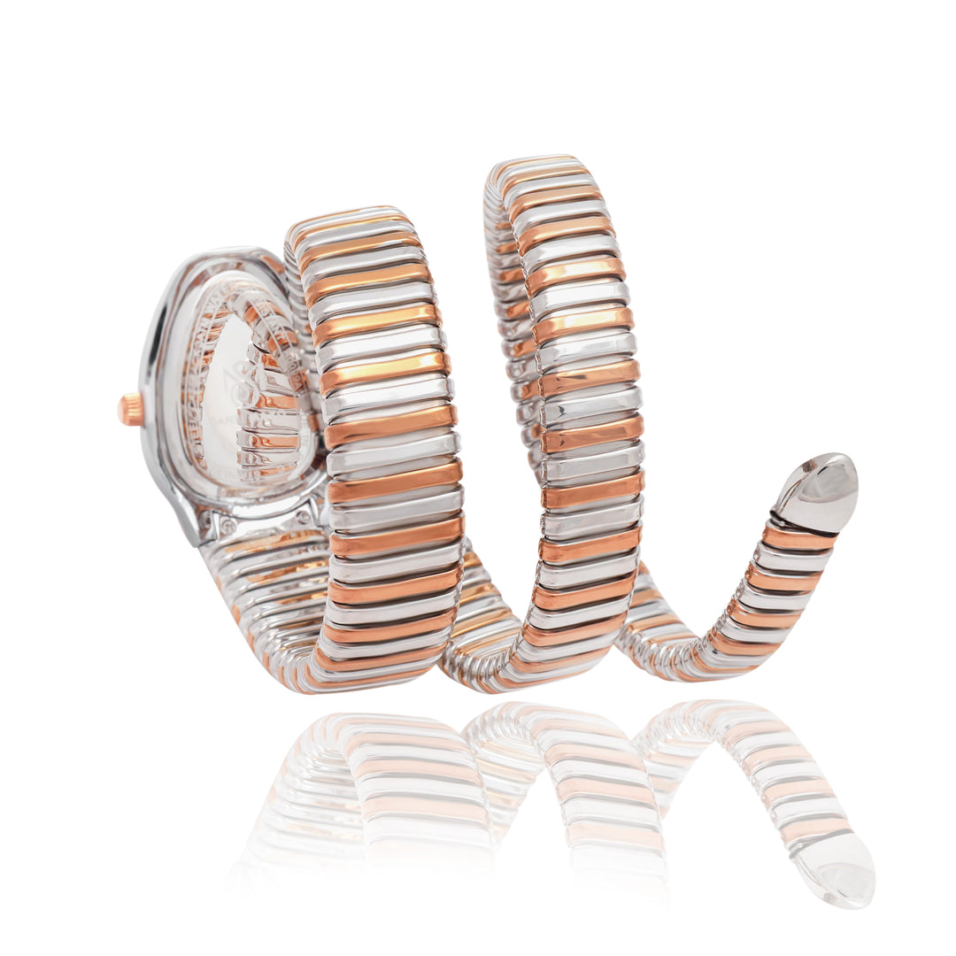 Snake Regal Rose Gold Steel Analog