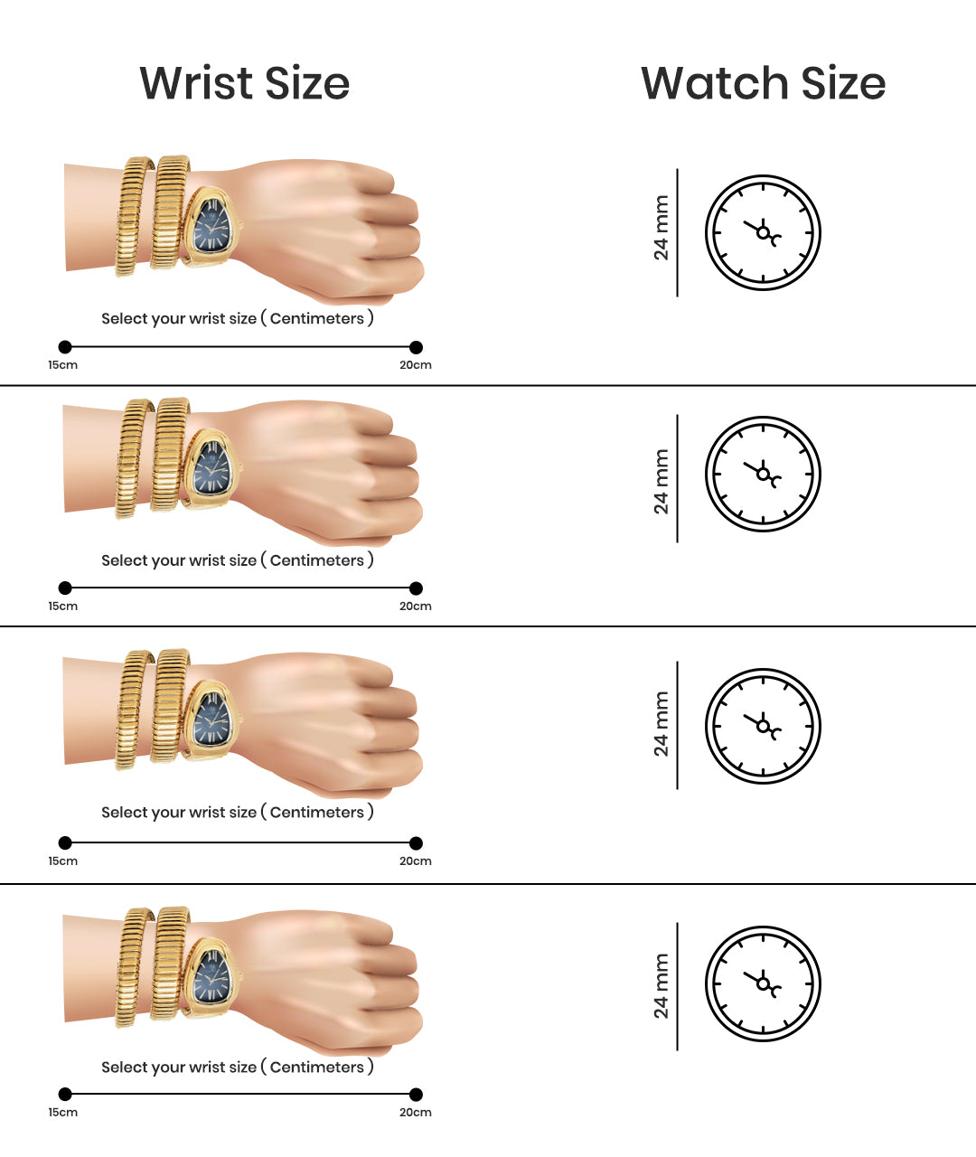 Snake Black Luxe Gold Analog