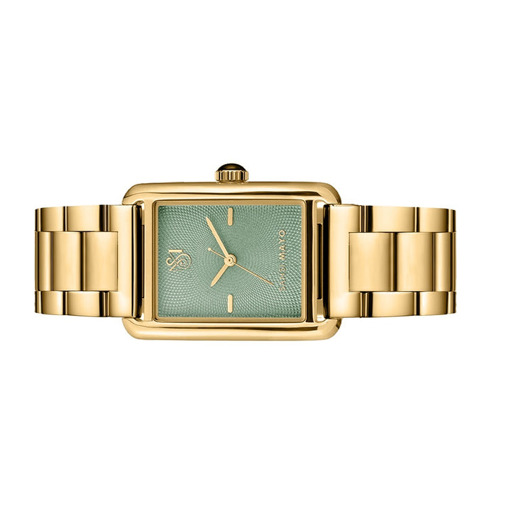 SANSI MAYO Women's Gold Stainless Steel Watch - Green Dial | 10mm | Quartz