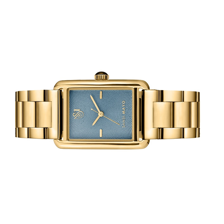 SANSI MAYO Women's Gold Stainless Steel Watch - Turquoise Dial | 10mm | Quartz