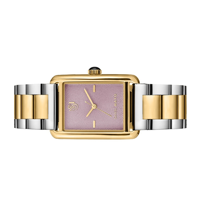 SANSI MAYO Women's Gold Stainless Steel Watch | Purple Dial | 10mm | Quartz | Dual Tone