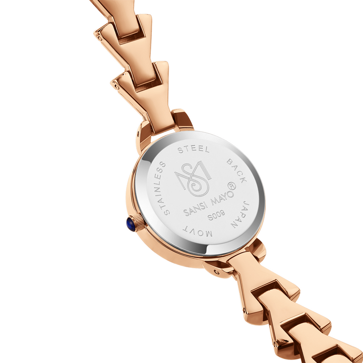 Sansi Mayo Flare Watch — Bell Band Edition (Rose Gold, Grey Dial)