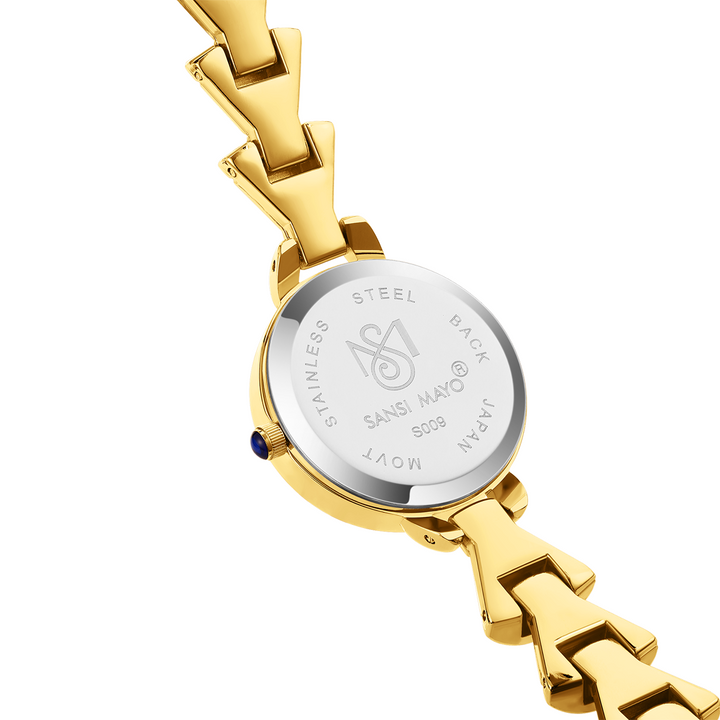 Sansi Mayo Flare Watch — Bell Band Edition (Gold, Black Dial)