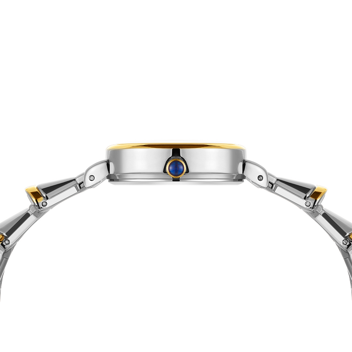 Sansi Mayo Flare Watch — Bell Band Edition (Two-Tone silver Gold, Black Dial)