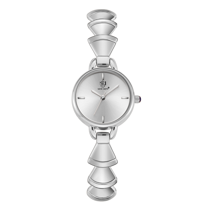 Sansi Mayo Flare Watch — Bell Band Edition (silver, Grey Dial)