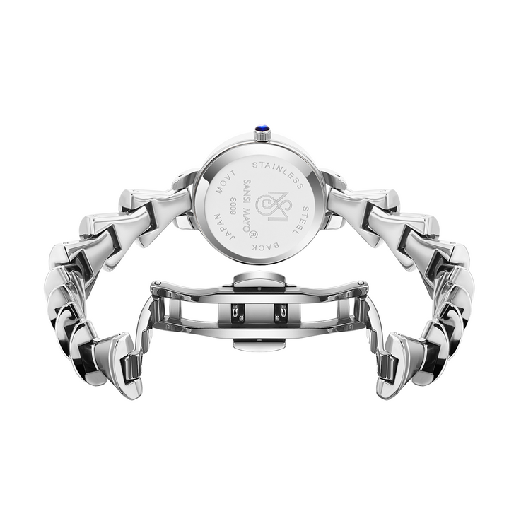 Sansi Mayo Flare Watch — Bell Band Edition (silver, Grey Dial)