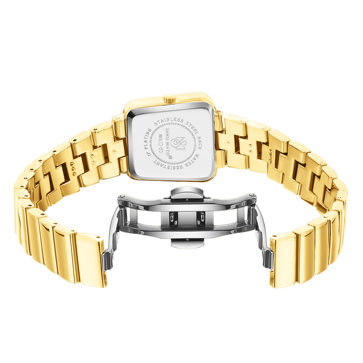 Sansi Mayo Lina Watch — Square Case Edition (Gold, Black Dial)