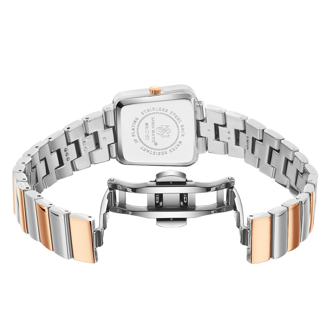 Sansi Mayo Lina Watch — silver Rose Gold Edition (Brown Dial)