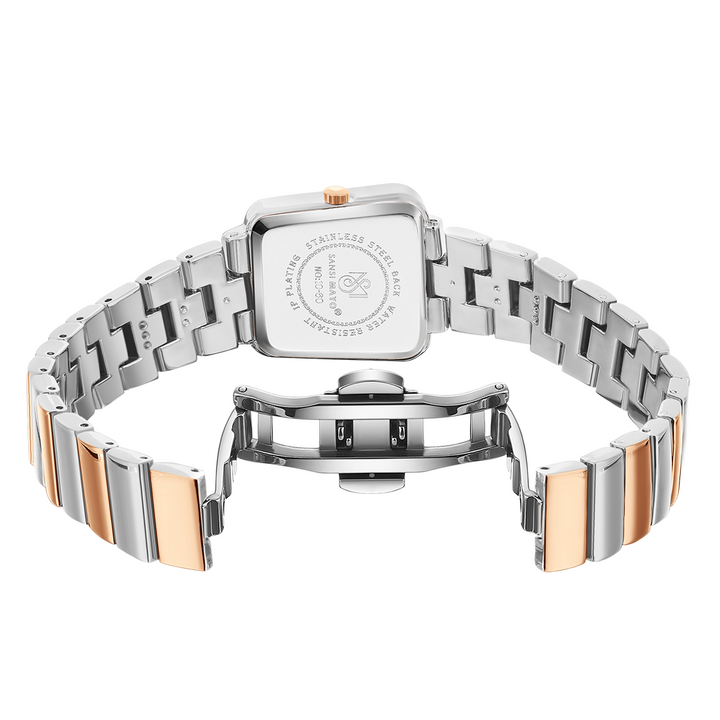Sansi Mayo Lina Watch — silver Rose Gold Edition (Brown Dial)
