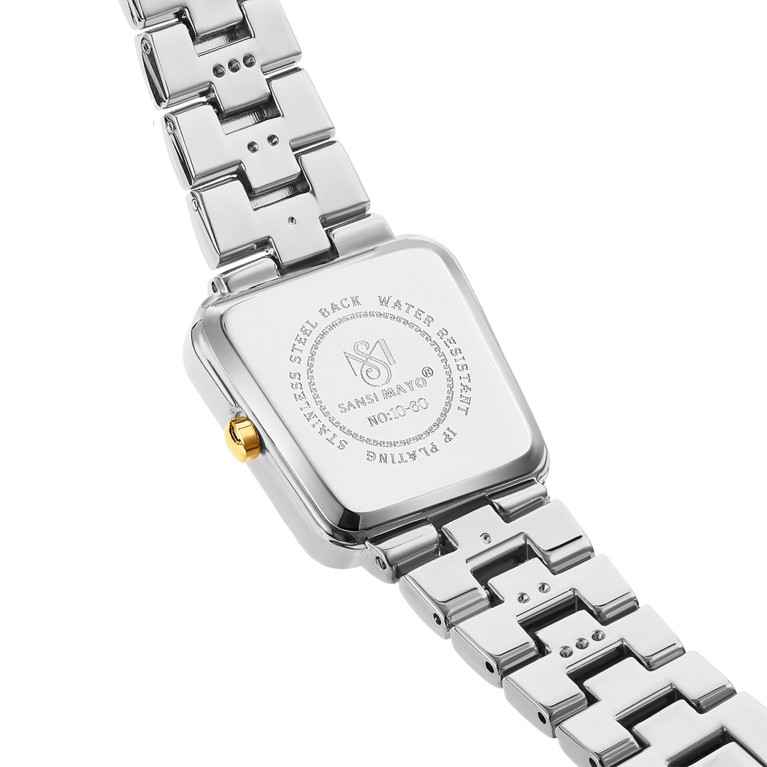 Sansi Mayo Stainless Steel Watch — Two-Tone silver Gold (Dark Grey Dial)