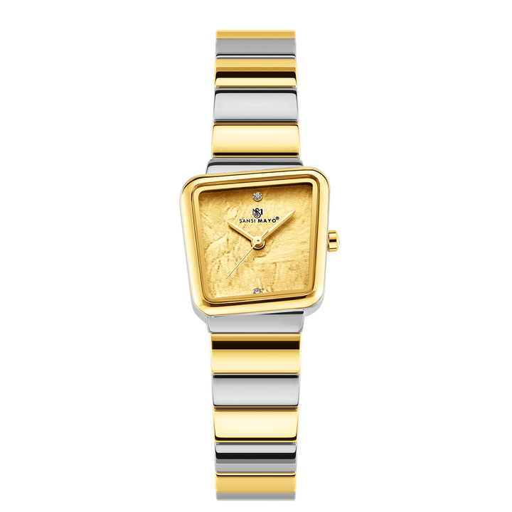 Sansi Mayo Stainless Steel Watch — Two-Tone silver Gold (Gold Dial)