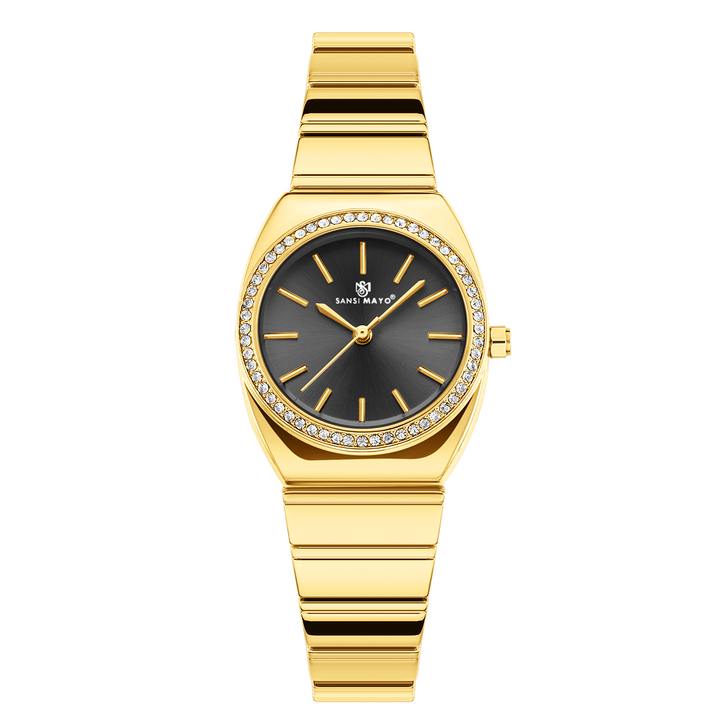Sansi Mayo MIKA Black Dial Gold Watch — Egyptian Stone Edition