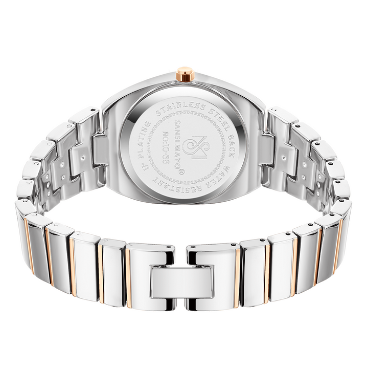 Sansi Mayo MIKA White Dial Two Tone silver Rose Gold Watch — Egyptian Stone Edition
