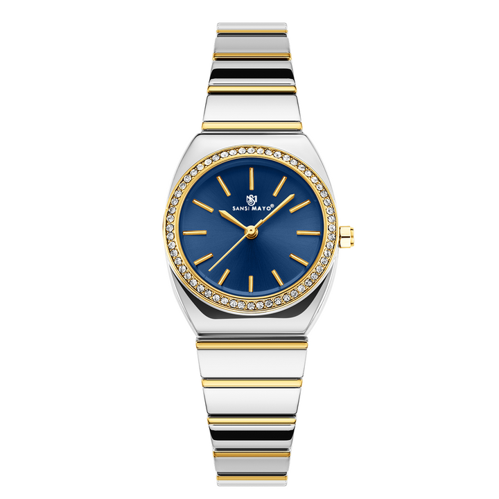 Sansi Mayo Women's Watch — Egyptian Stone MIKA Edition (Blue Dial, Two Tone silver Gold)
