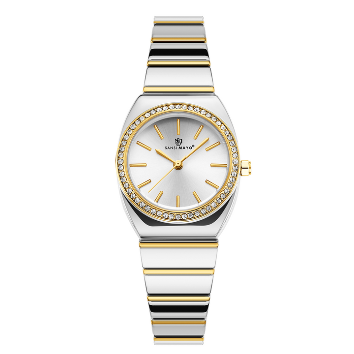 Sansi Mayo Women's Watch — Egyptian Stone MIKA Edition (Grey Dial, Two Tone silver Gold)