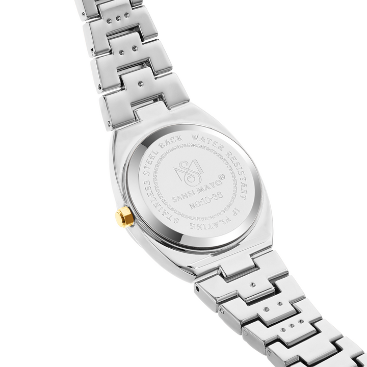 Sansi Mayo Women's Watch — Egyptian Stone MIKA Edition (Grey Dial, Two Tone silver Gold)