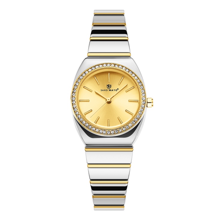 Sansi Mayo MIKA Gold Dial Two Tone silver Gold Watch — Egyptian Stone Edition