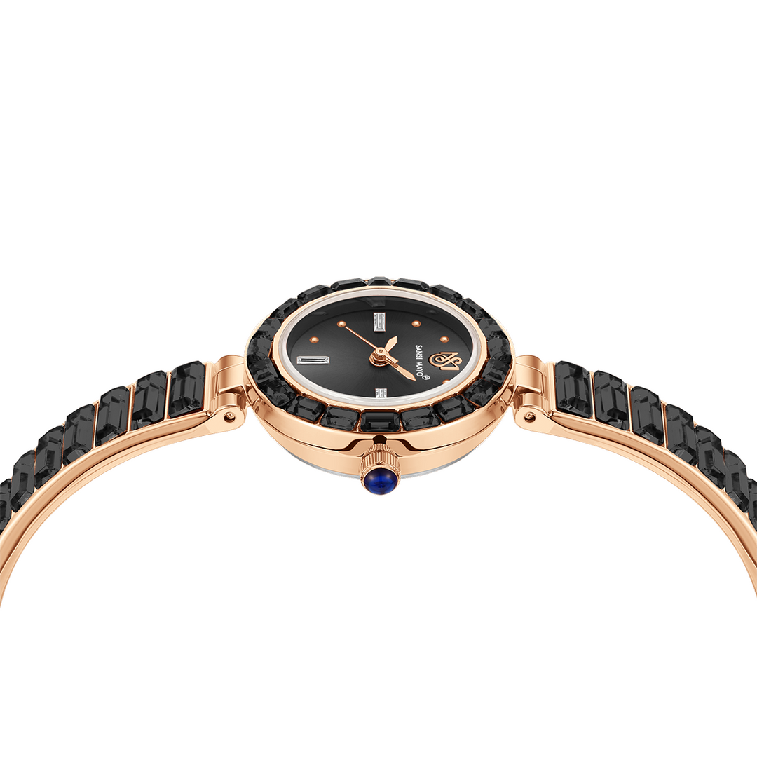 Infinity Egyptian Stone Rose Gold Black Women’s Watch