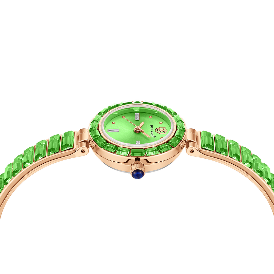 Infinity Egyptian Stone Rose Gold Green Women’s Watch