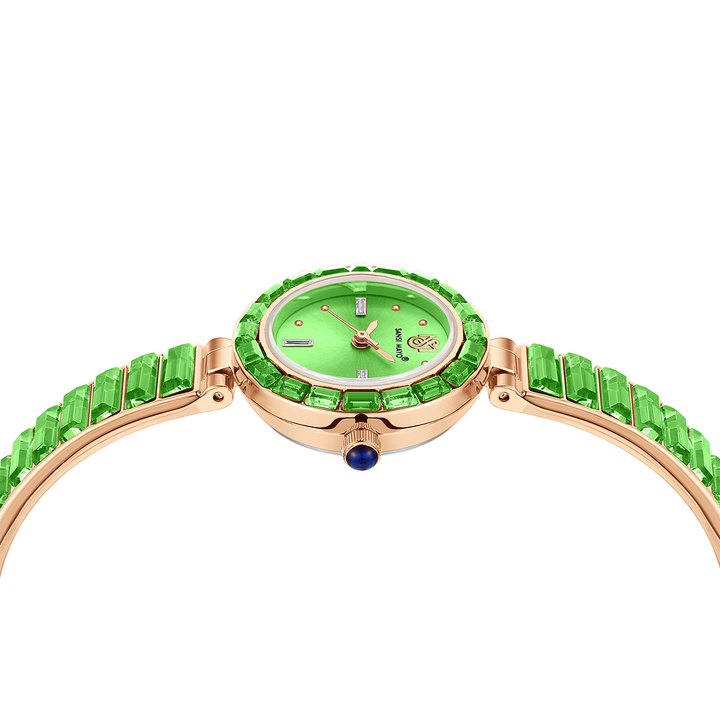 Infinity Egyptian Stone Rose Gold Green Women’s Watch