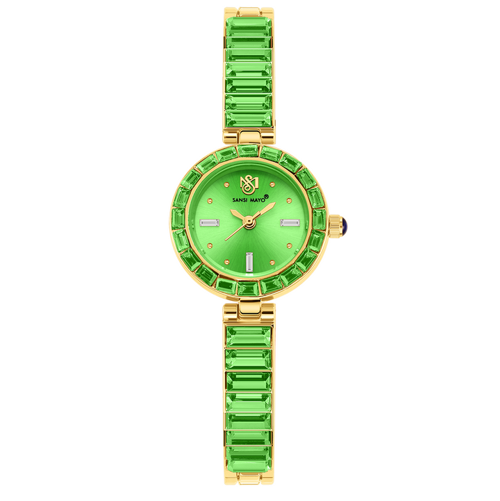 Sansi Mayo Infinity Watch — Egyptian Stone Edition (Green Dial, Gold)