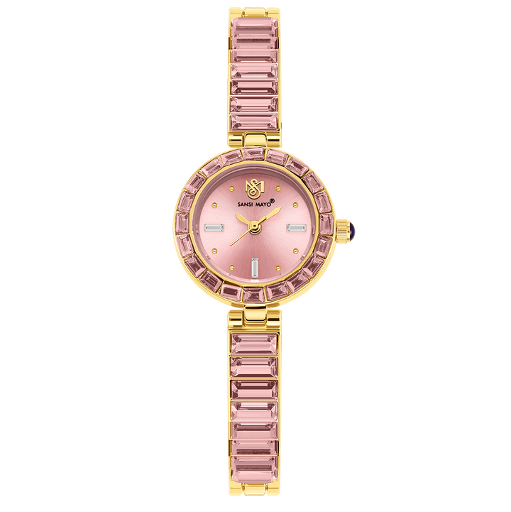 Sansi Mayo Infinity Watch — Egyptian Stone Edition (Pink Dial, Gold)