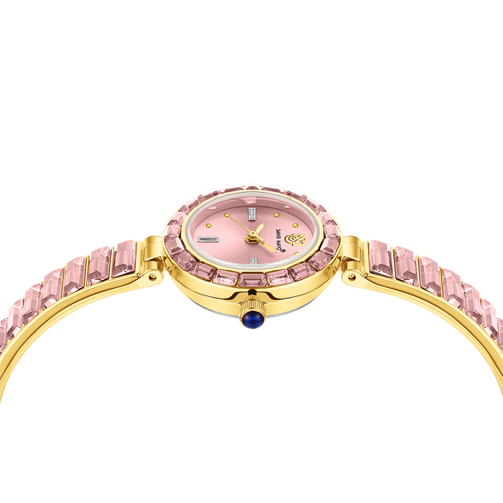 Sansi Mayo Infinity Watch — Egyptian Stone Edition (Pink Dial, Gold)