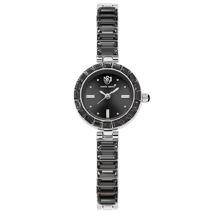 Sansi Mayo Infinity Watch — Egyptian Stone Edition (Black Dial, silver)