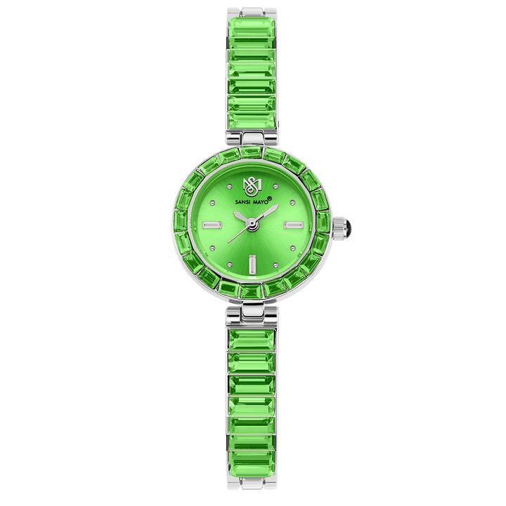 Sansi Mayo Infinity Watch — Egyptian Stone Edition (Green Dial, silver)