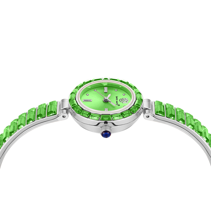 Sansi Mayo Infinity Watch — Egyptian Stone Edition (Green Dial, silver)