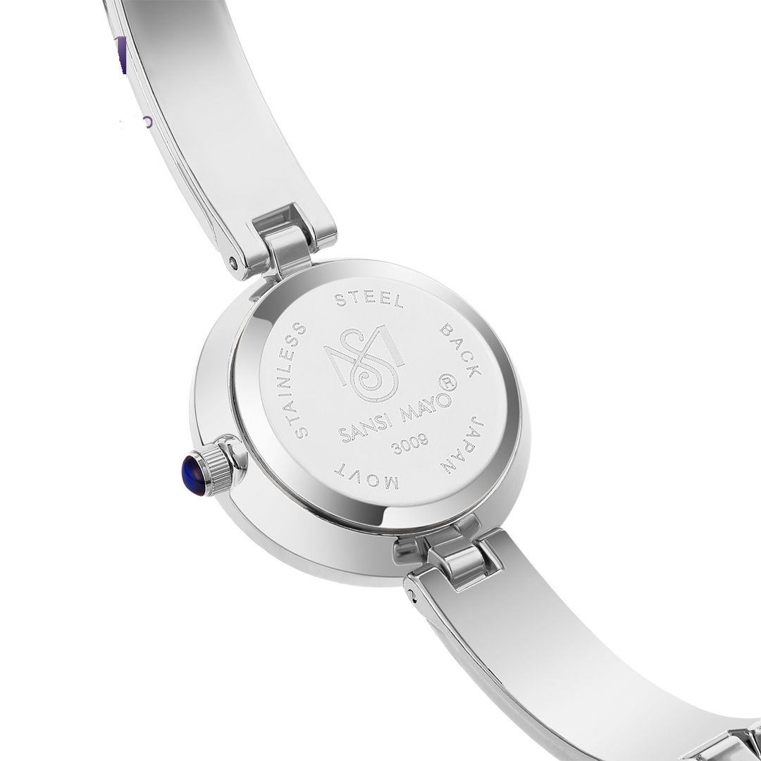 Sansi Mayo Infinity Watch — Egyptian Stone Edition (Orange Dial, silver)
