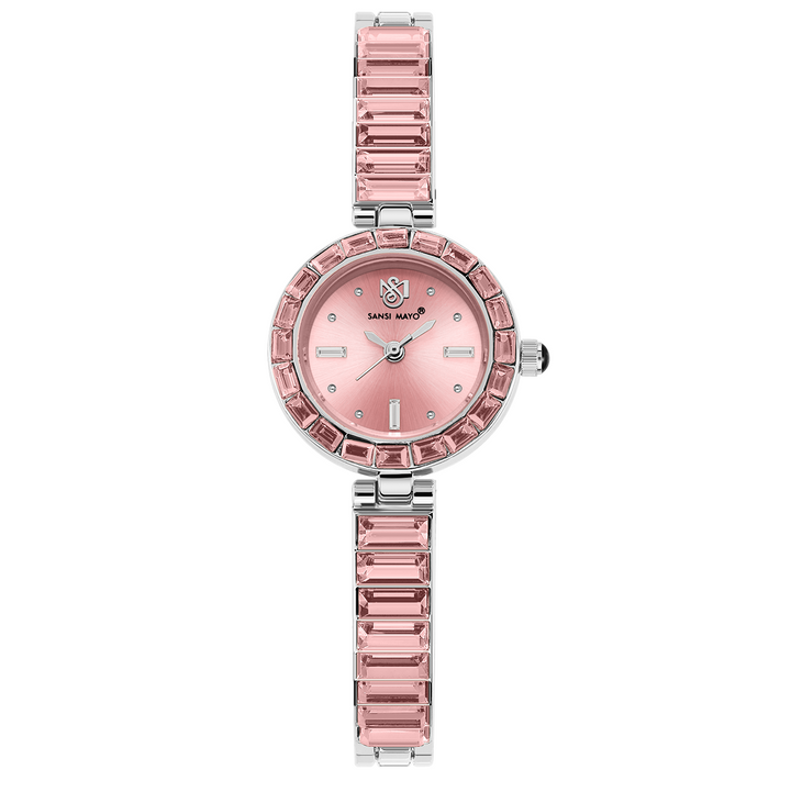 Sansi Mayo Infinity Watch — Egyptian Stone Edition (Pink Dial, silver)