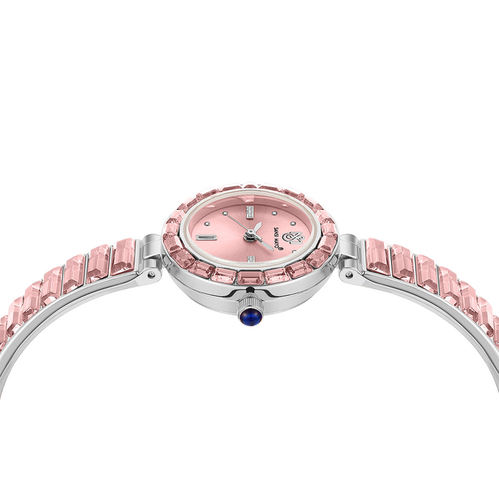 Sansi Mayo Infinity Watch — Egyptian Stone Edition (Pink Dial, silver)