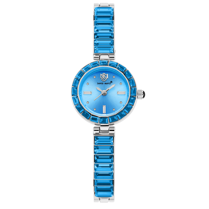 Sansi Mayo Infinity Watch — Egyptian Stone Edition (Sky Blue Dial, silver)