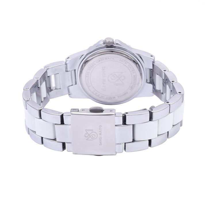Tini Round Two Tone White Wrist Watch
