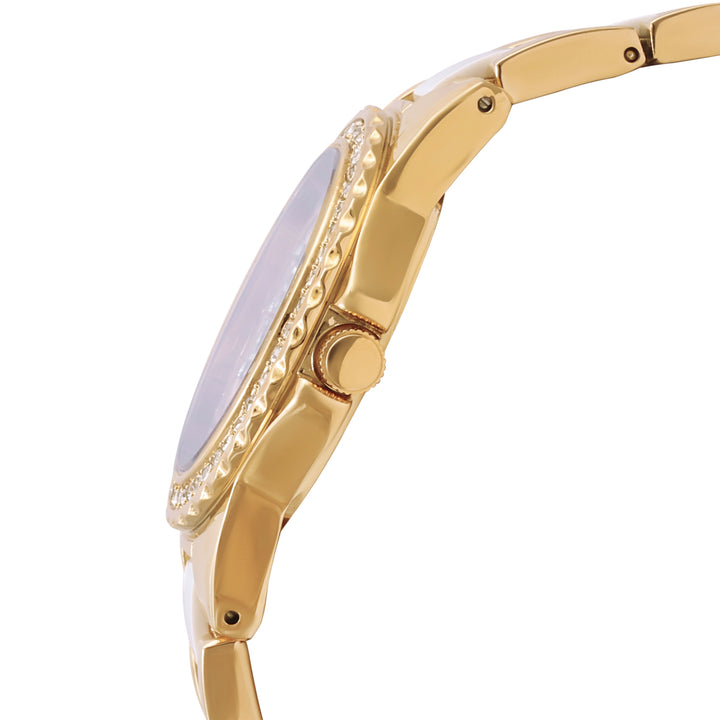 Tini Round Two Tone Gold Elegance Wrist Watch