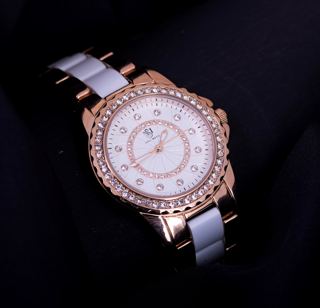 Tini Round Two Tone Radiance Rose Gold  Wrist Watch