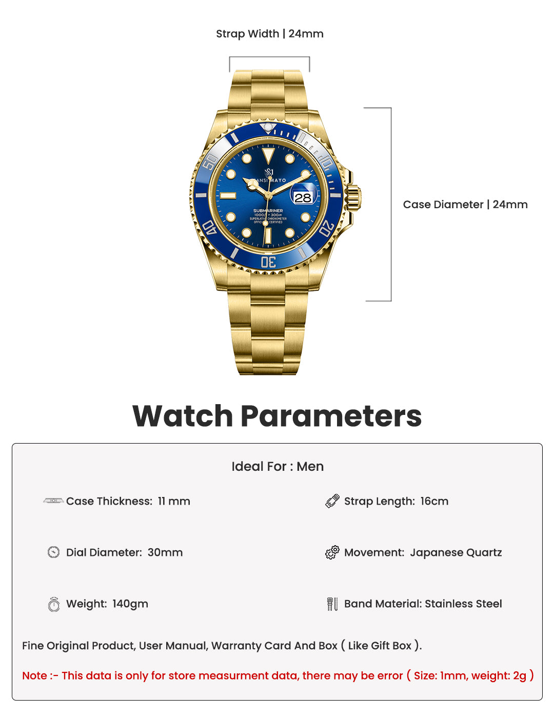 Zoro Crown Gold Analog