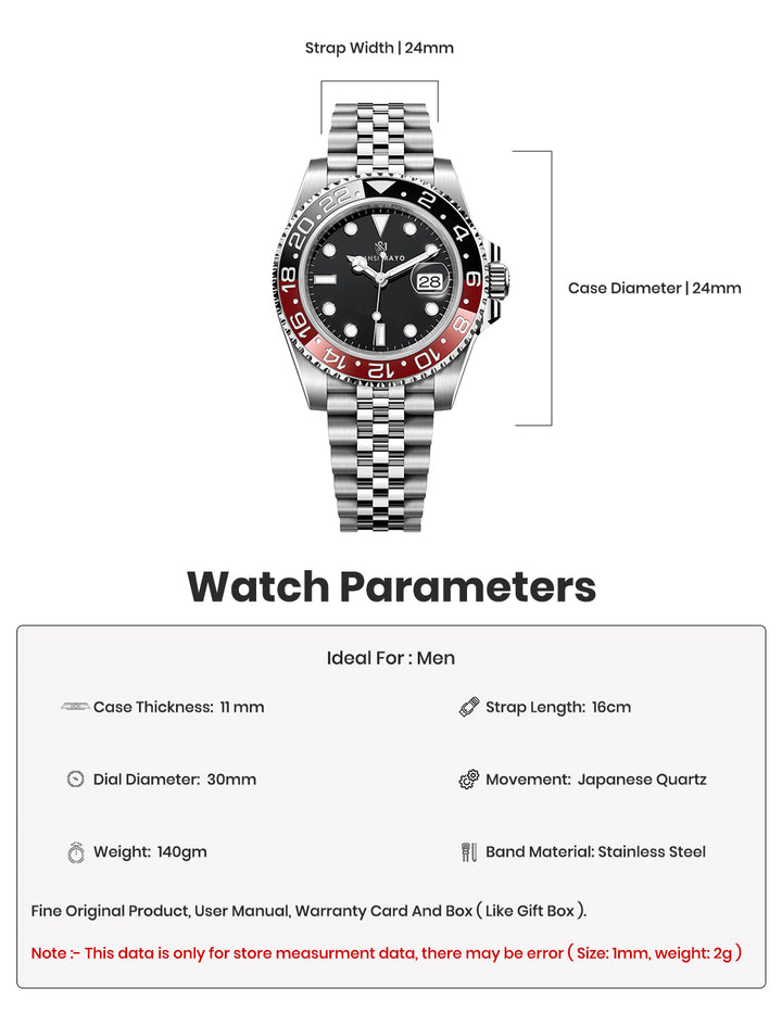 Dinos Black  Steel Analog