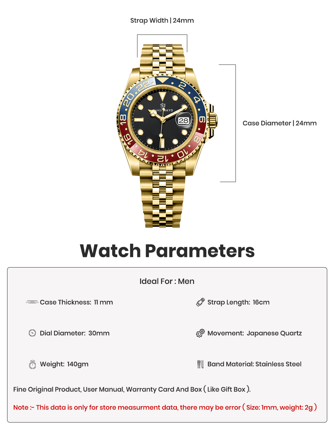 Dinos Gold Steel Analog
