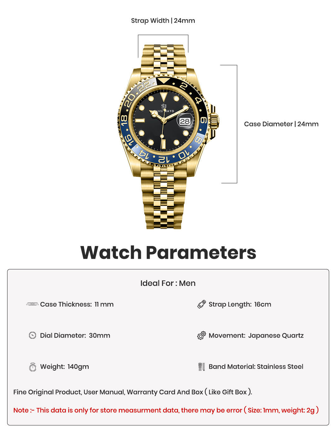 Dinos Onyx Black Gold Analog