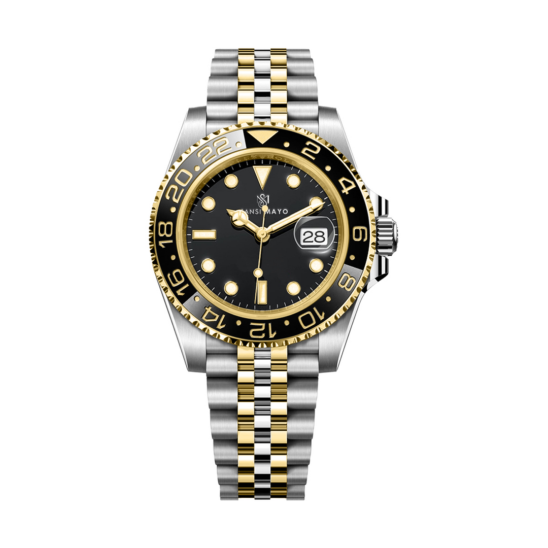 Dinos Black Rose Silver Steel Analog