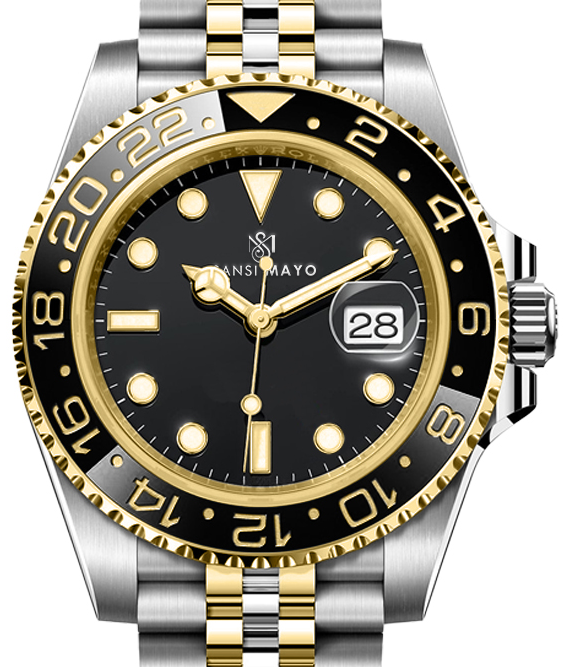 Dinos Black Rose Silver Steel Analog
