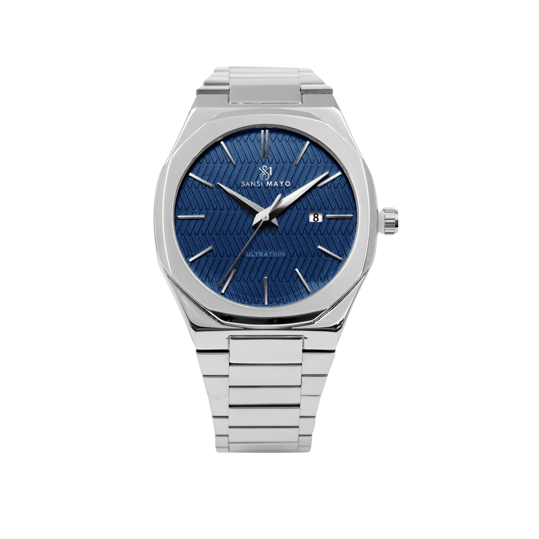Brauo Navy Silver Analog