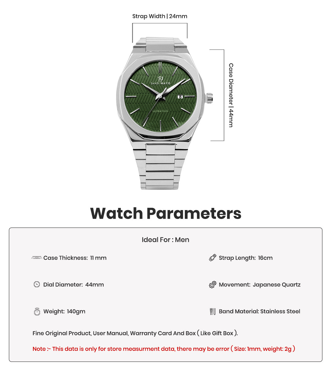 Brauo Jade Silver Analog
