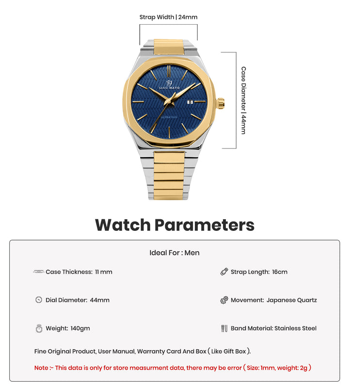 Brauo Navy Blue Analog