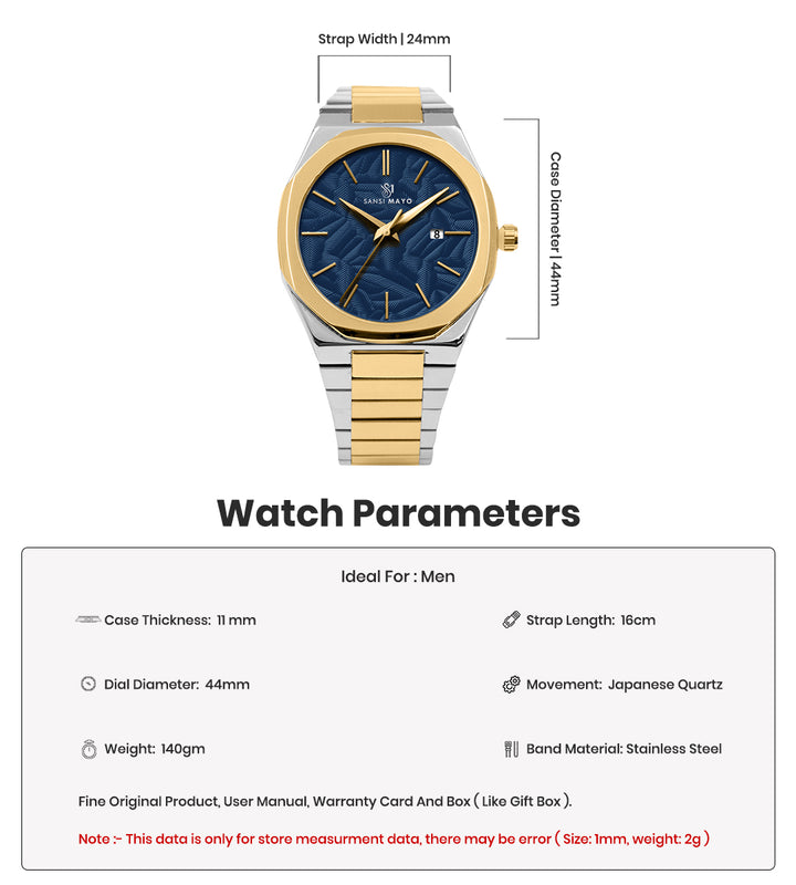Ridox Royal Blue Two-Tone Analog