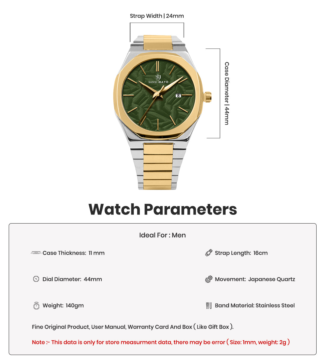 Ridox Forest Green Two-Tone Analog