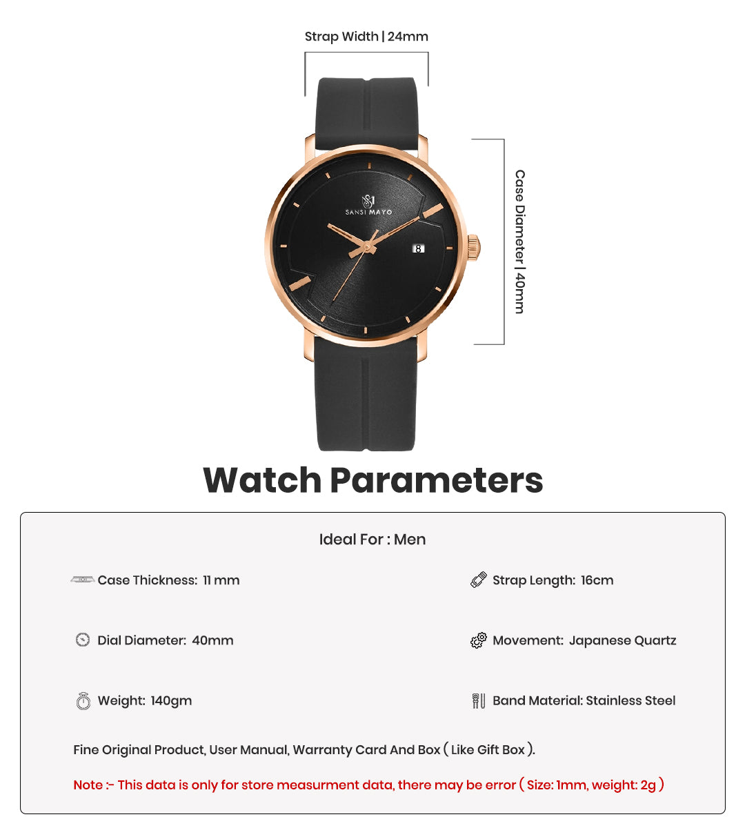 Uicto Midnight Black Magnetic Lock Analog